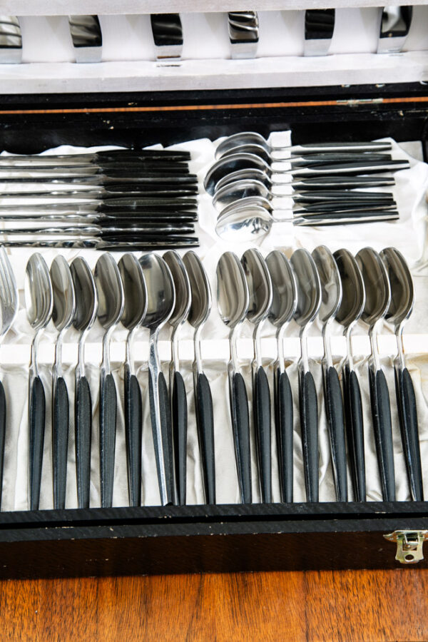 Mid Century Modern Cutlery Silverware Set Eldan Design 2 73 Pc Japan Stainless - Image 7