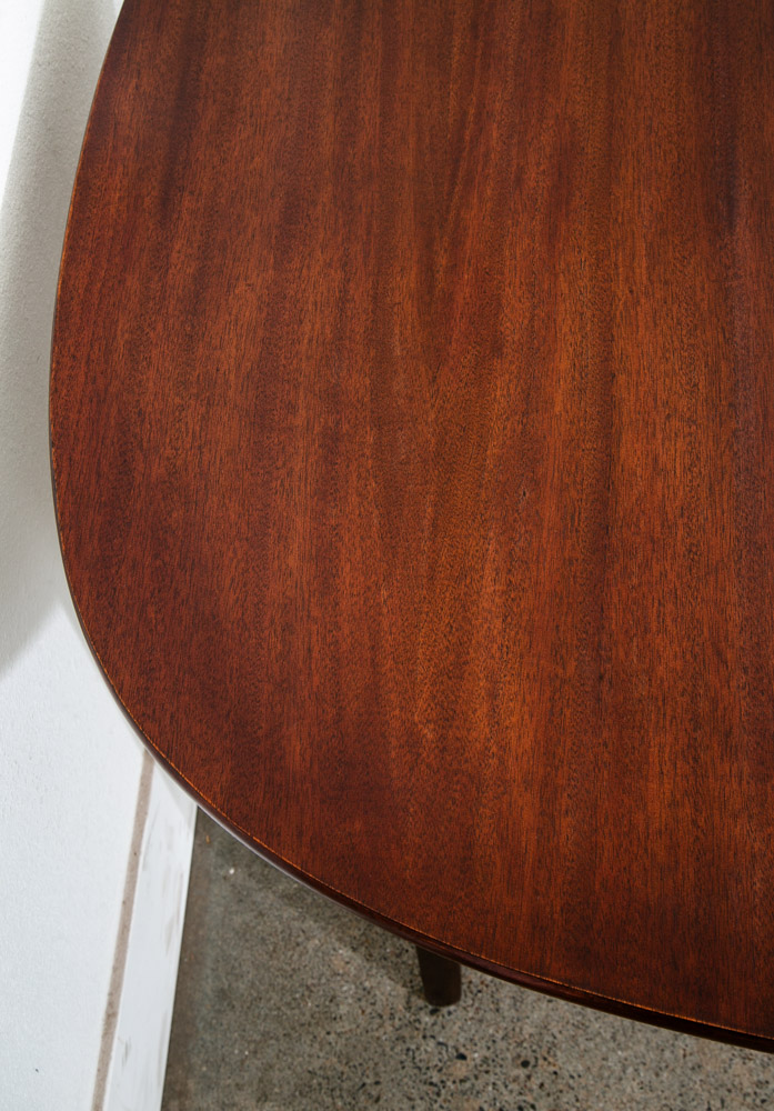 Mid Century Danish Modern Dining Table Oval Mahogany 2 leafs Ole Wanscher 108 in - Image 11