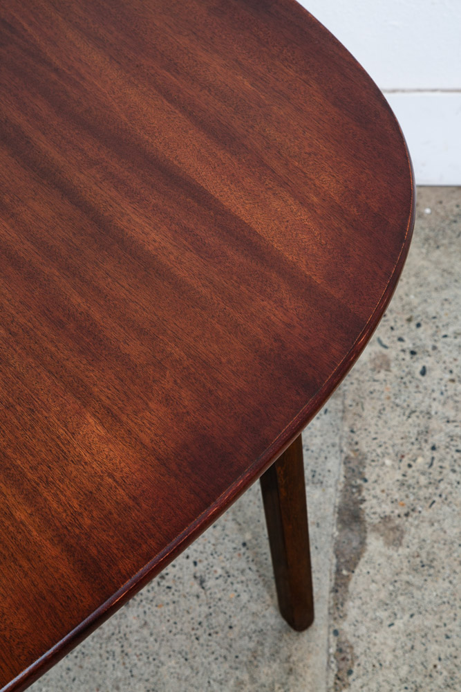 Mid Century Danish Modern Dining Table Oval Mahogany 2 leafs Ole Wanscher 108 in - Image 9