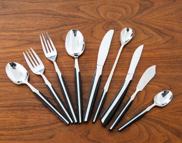 Mid Century Modern Cutlery Silverware Set Eldan Design 2 73 Pc Japan Stainless
