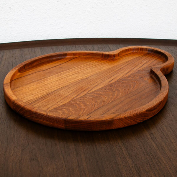 Mid Century Modern Danish Dansk Vintage Serving Tray solid Teak Wood MCM - Image 5
