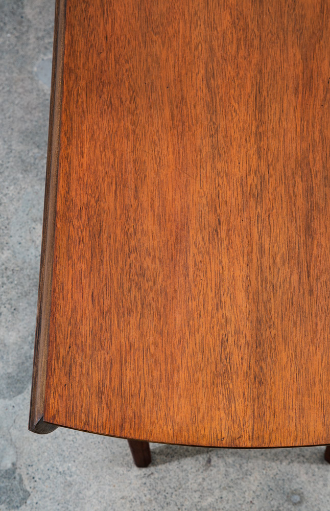 Mid Century Modern Dining Table Drop Leaf Walnut Oval Draw Leg 6 Legs Restored - Image 9