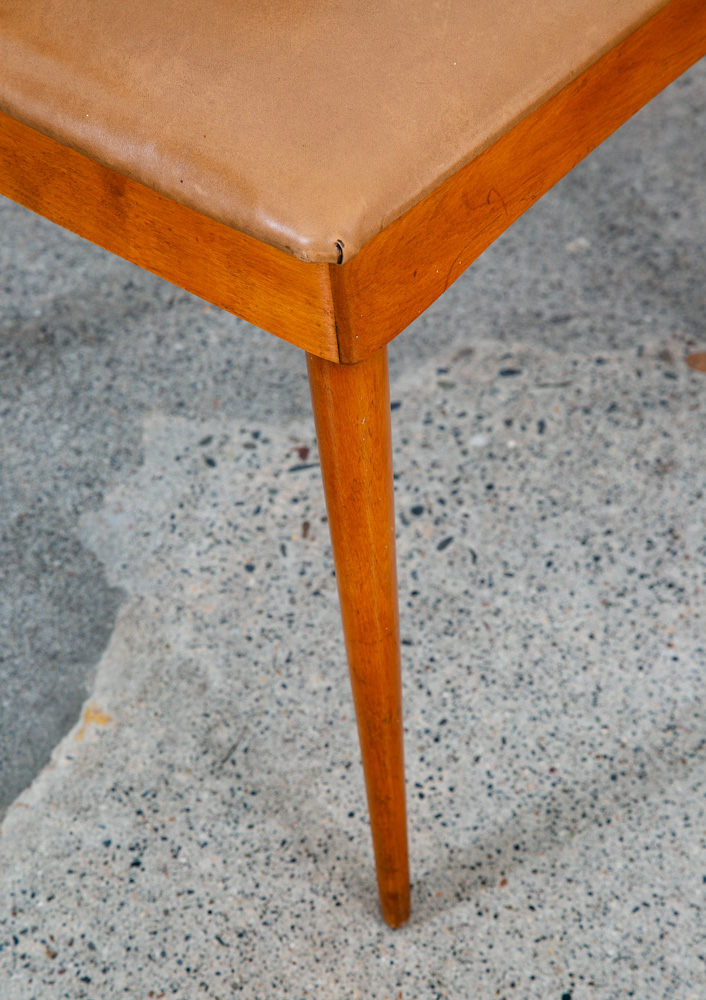 Mid Century Modern Dining Chair Heywood Wakefield Tan Brown Vintage Ladder Wood - Image 9