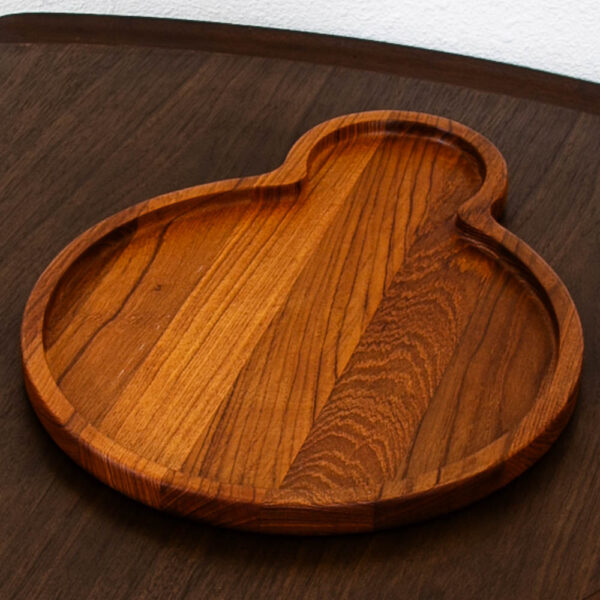 Mid Century Modern Danish Dansk Vintage Serving Tray solid Teak Wood MCM - Image 2