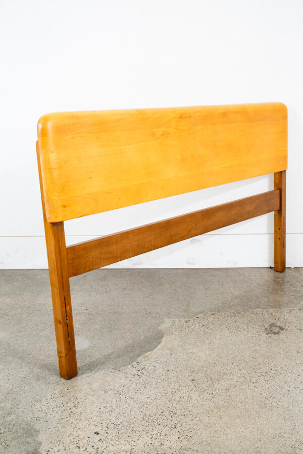 Mid Century Modern Headboard Bed Frame Full Heywood Wakefield Solid Maple Mcm - Image 11