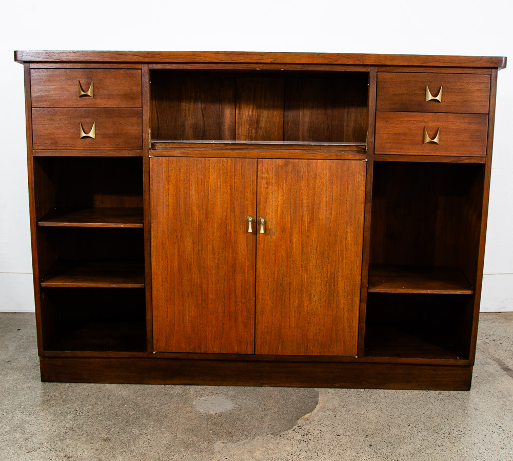 Mid Century Modern Bar Cabinet Credenza Broyhill Brasilia Kent Coffey Walnut Mcm - Image 3