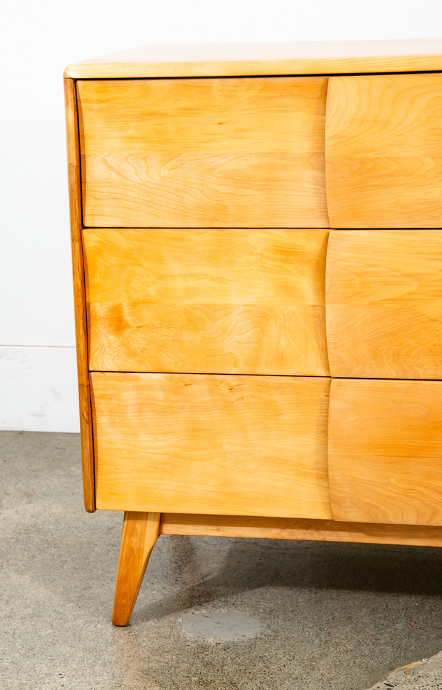 Mid Century Modern Dresser 3 Drawer Heywood Wakefield Solid Maple Blonde Mcm NM - Image 11