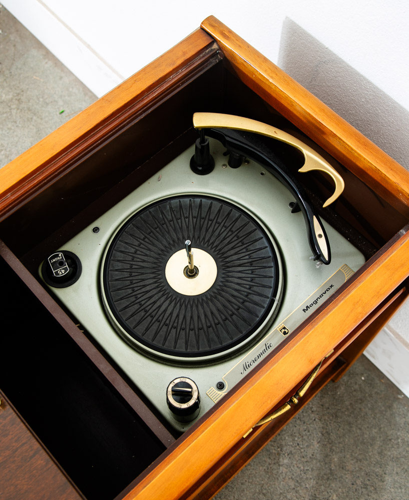 Mid Century Modern Stereo Console Record Player Magnavox Hifi Serviced Radio Mcm - Image 12