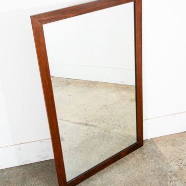 Mid Century Modern Mirror Wall Hanging Bathroom Rosewood Rectangular 46" x 30"