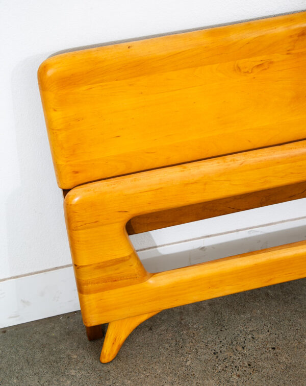 Mid Century Modern Headboard Bed Frame Full Heywood Wakefield Solid Maple Mcm - Image 7