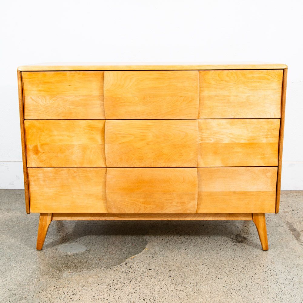 Mid Century Modern Dresser 3 Drawer Heywood Wakefield Solid Maple Blonde Mcm NM - Image 2