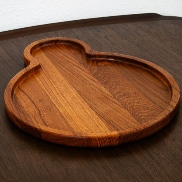 Mid Century Modern Danish Dansk Vintage Serving Tray solid Teak Wood MCM - Image 4