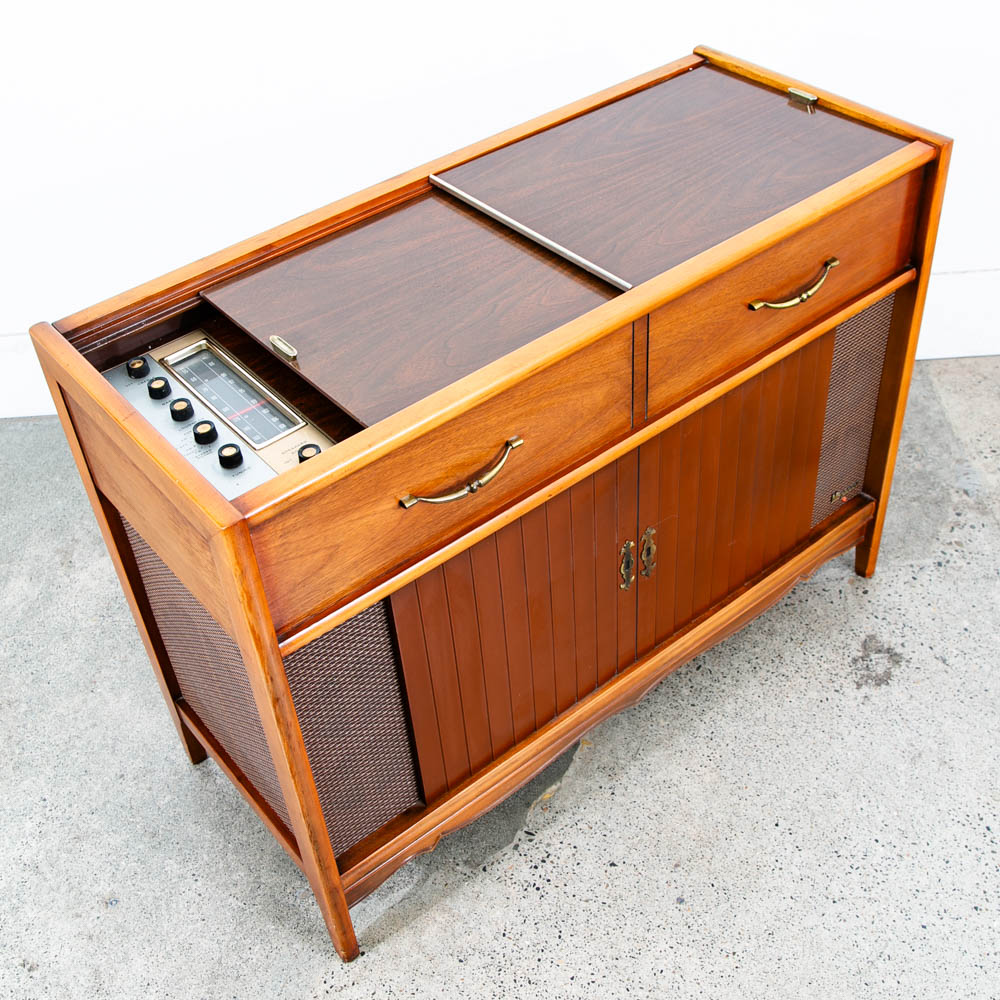 Mid Century Modern Stereo Console Record Player Magnavox Hifi Serviced Radio Mcm