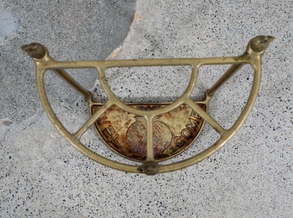 Mid Century Modern Umbrella Holder Cast Brass Pineapple Slotted Welcome Stand NM - Image 3