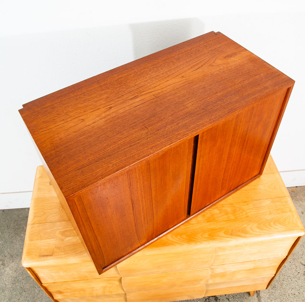 Mid Century Danish Modern Wall Unit Cabinet 2 Door Teak Mcm Poul Cadovious Royal - Image 2