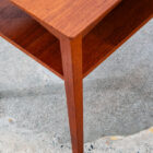 Mid Century Danish Modern Sculptural Teak Accent Side Table End Shelf Denmark NM - Image 10