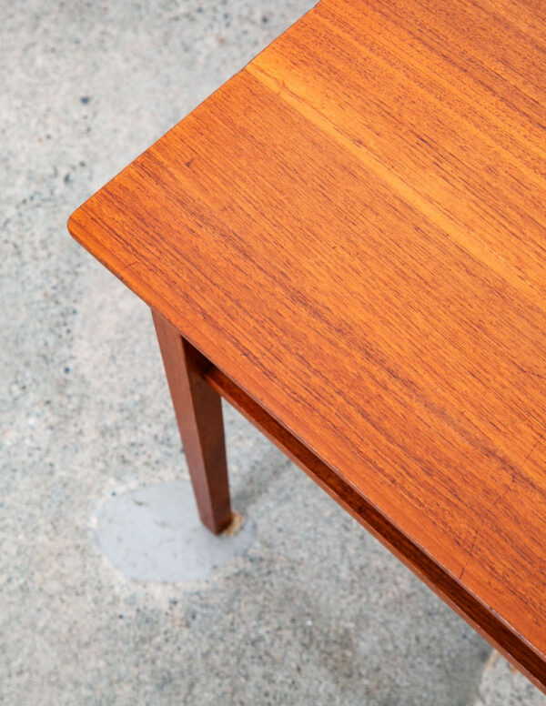 Mid Century Danish Modern Sculptural Teak Accent Side Table End Shelf Denmark NM - Image 9