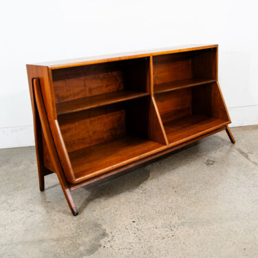 Mid Century Modern Credenza Bookshelf Kipp Stewart Drexel Declaration Walnut Mcm