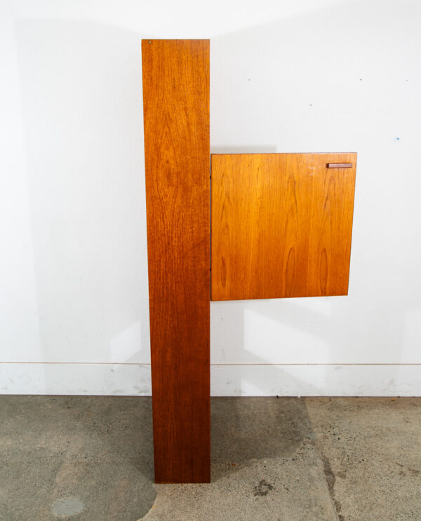 Mid Century Danish Modern Cabinet Wall Unit Hutch Compact Teak Shelving Down Mcm - Image 3