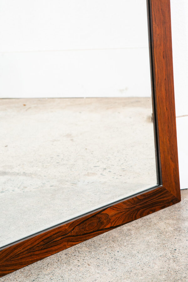 Mid Century Modern Mirror Wall Hanging Bathroom Rosewood Rectangular 46" x 30" - Image 6