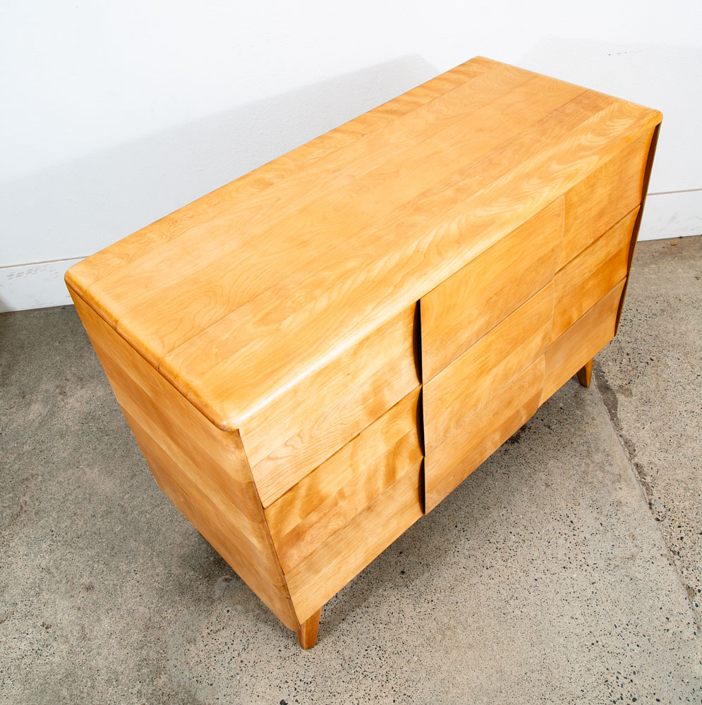 Mid Century Modern Dresser 3 Drawer Heywood Wakefield Solid Maple Blonde Mcm NM - Image 5