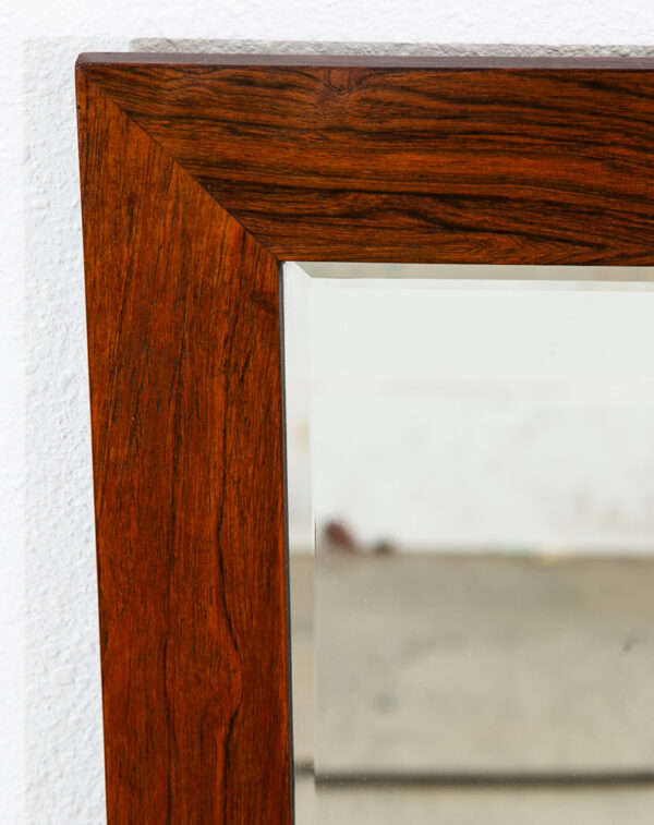 Mid Century Modern Mirror Wall Hanging Bathroom Rosewood Rectangular 46" x 30" - Image 5
