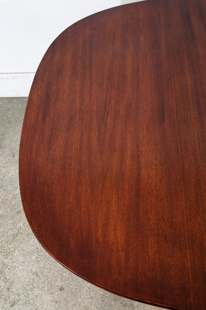 Mid Century Danish Modern Dining Table Oval Mahogany 2 leafs Ole Wanscher 108 in - Image 8