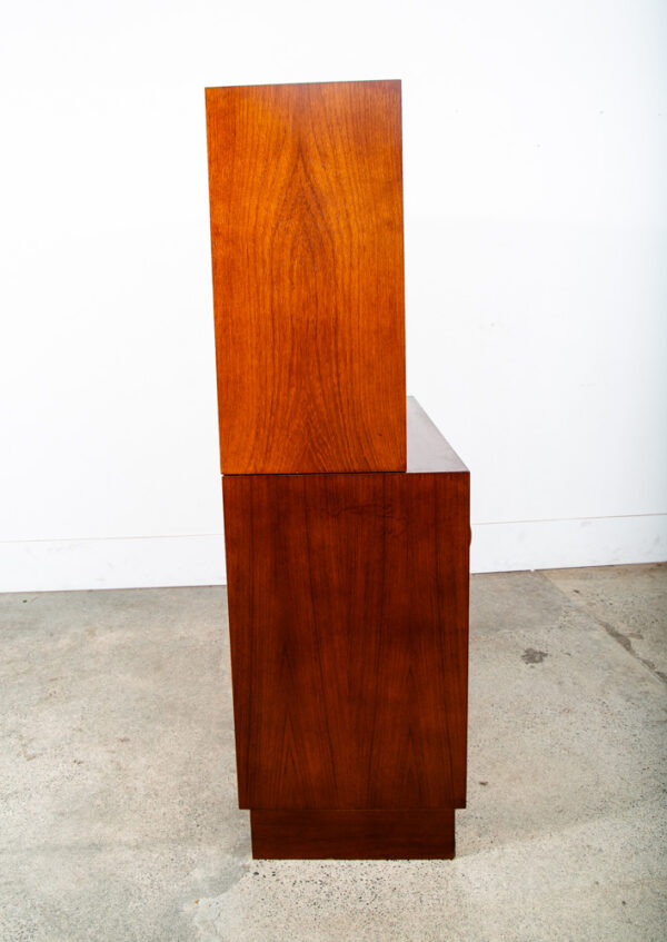Mid Century Danish Modern Cabinet Teak Drop Leaf Desk Shelf Vintage Mcm Storage - Image 5