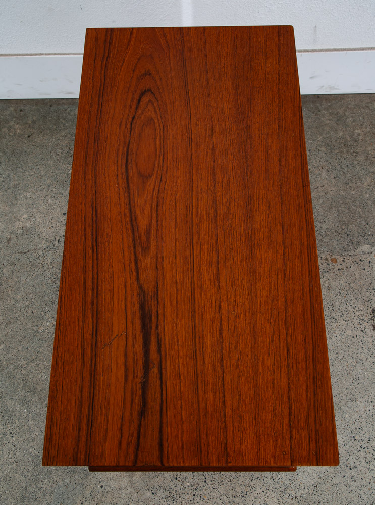 Mid Century Danish Modern Chest Drawers Table 3 drawer Teak Denmark Table Mcm - Image 6