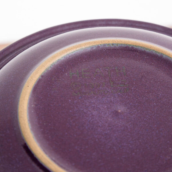 Mid Century Modern Heath Ceramics Bread Plate Purple Glaze Rim Line 7.5" - Image 6