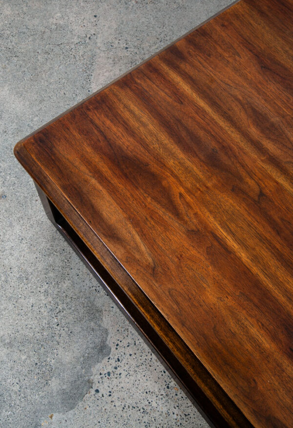 Mid Century Modern Coffee Table Lane Walnut Vintage Square Mcm Sled 1207 - 27 - Image 9