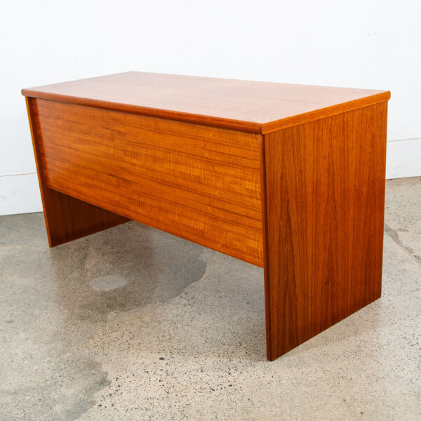 Mid Century Danish Modern Desk 2 Drawer Teak Compact Vintage Wood Denmark Mcm - Image 5