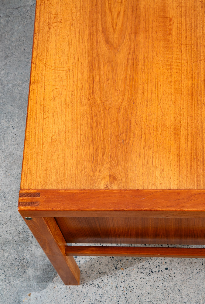 Mid Century Danish Modern Desk Floating 4 Drawer Teak Executive File Large Mcm - Image 6