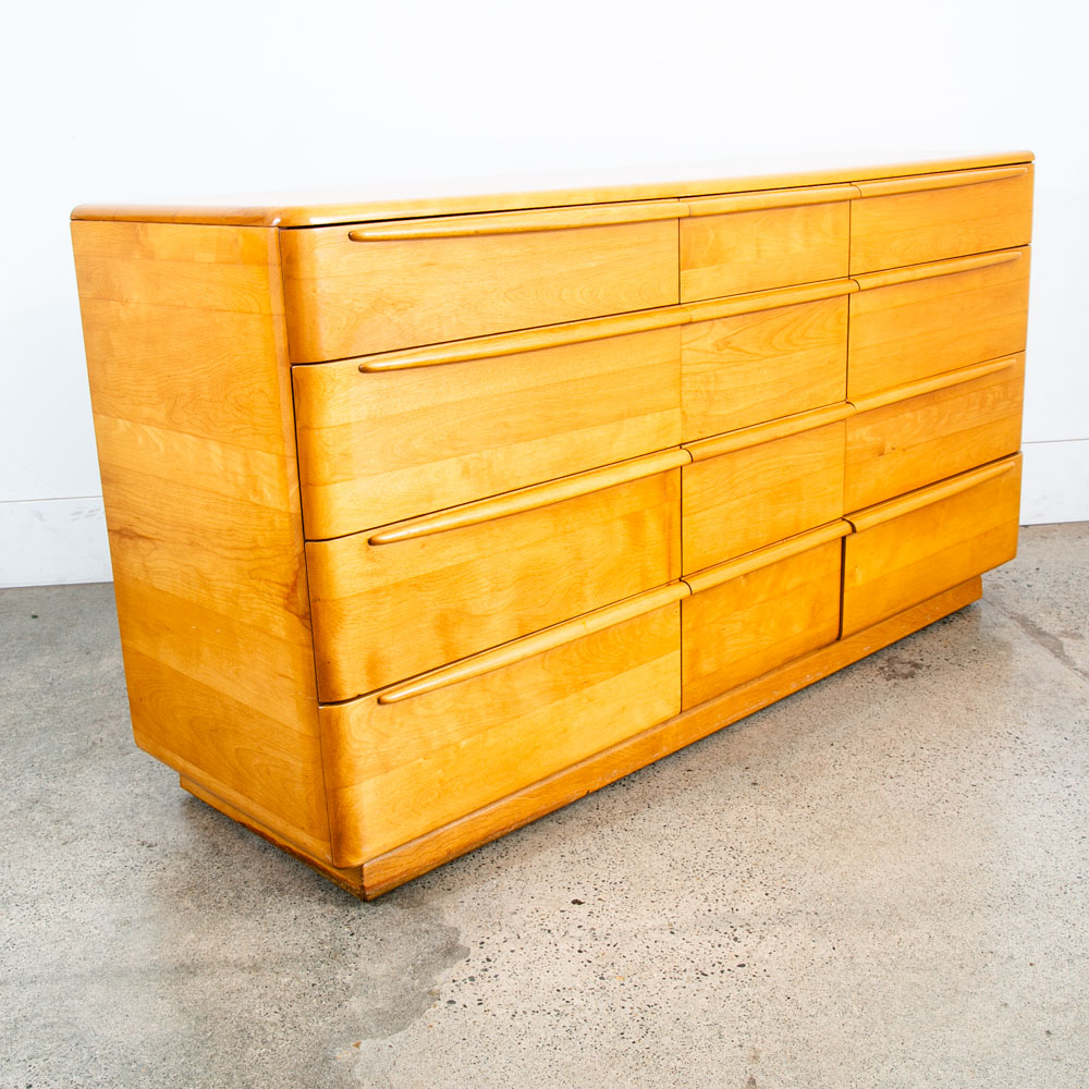 Mid Century Modern Dresser 12 Drawer Heywood Wakefield Westwood Blonde Vintage - Image 8