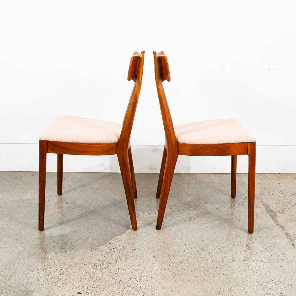 Mid Century Modern Dining Chairs 6 Drexel Declaration Kipp Stewart Peach Pink - Image 7