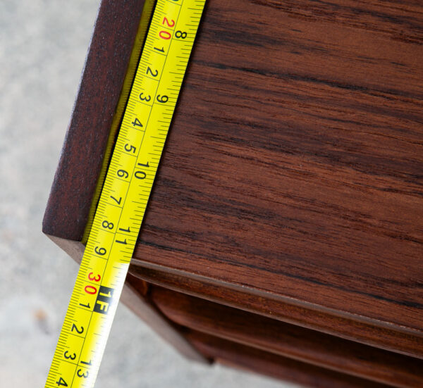 Mid Century Danish Modern Chest Drawers Table 3 Drawer Teak Denmark Side End Mcm - Image 11