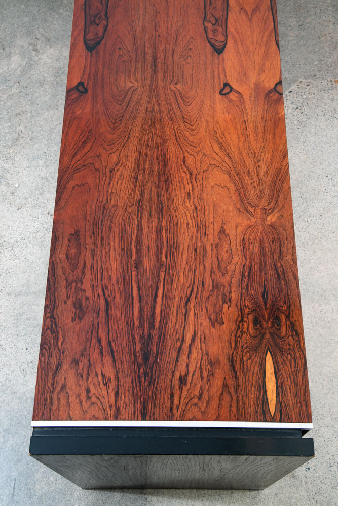 Mid Century Modern Credenza Dresser Rosewood 6 Drawer Black Glenn of California - Image 9