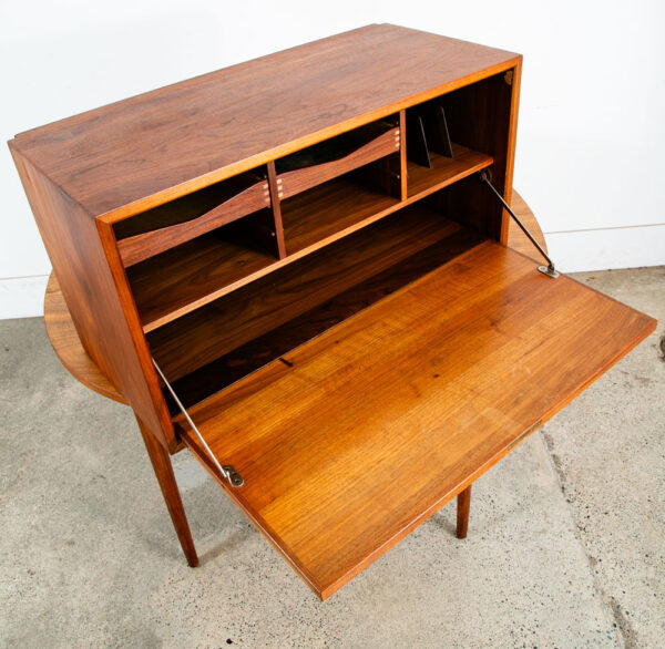 Mid Century Danish Modern Wall Unit Cabinet Drop Down Teak Mcm Cado Royal Lock - Image 6