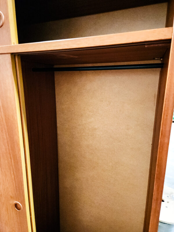 Mid Century Danish Closet Cabinet Armoire Teak Credenza Wardrobe Denmark Sliding - Image 7