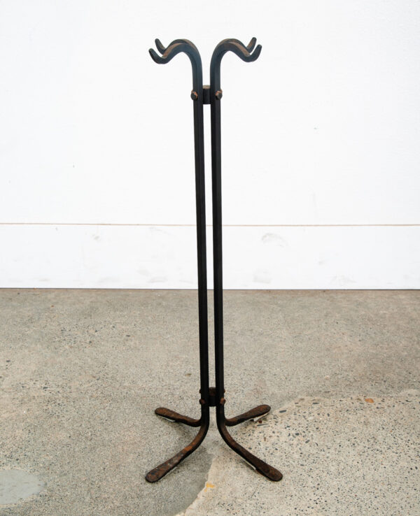 Mid Century Modern Fireplace Tool Modernist Cast Iron Black Mcm Vintage Wood - Image 10