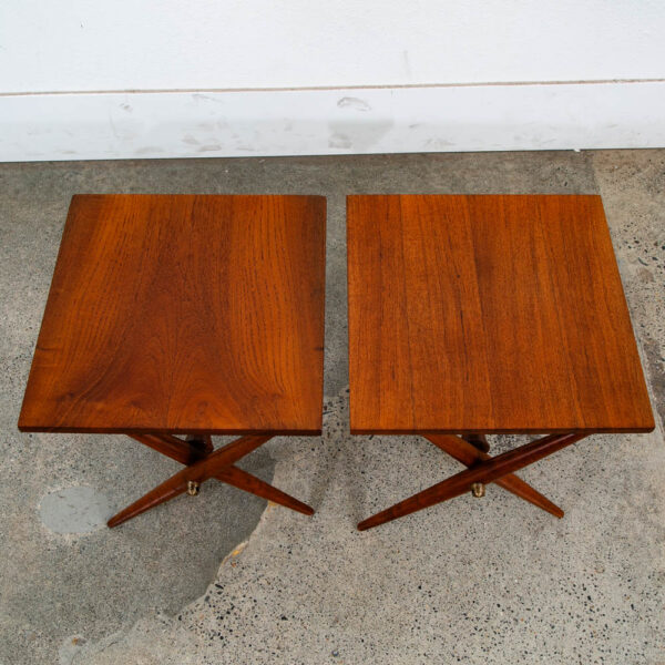 Mid Century Danish Modern Side Tables End Dansk IHQ Jens Quistgaard Staved Teak - Image 7