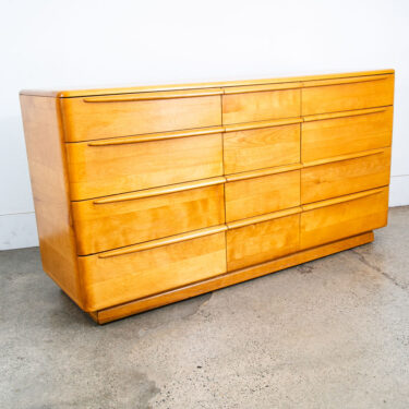Mid Century Modern Dresser 12 Drawer Heywood Wakefield Westwood Blonde Vintage
