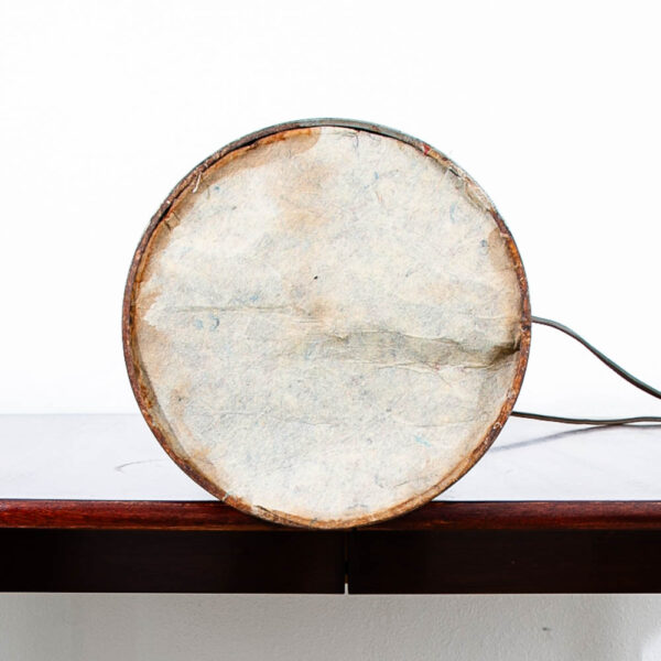 Mid Century Modern Table Lamp Ceramic Drip Glaze Studio Round Teal Green Brass Mcm - Image 6