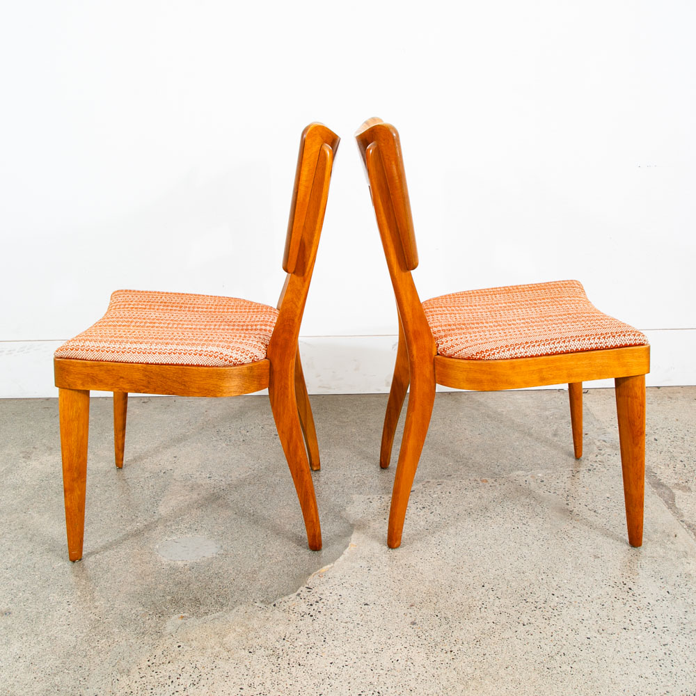 Mid Century Modern Dining Chairs Set 6 Heywood Wakefield Dog Bone Armchair Mcm - Image 8