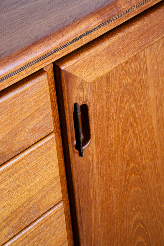 Mid Century Danish Modern Gentlemans Chest Dresser 7 Drawer Teak Shelf Denmark - Image 8