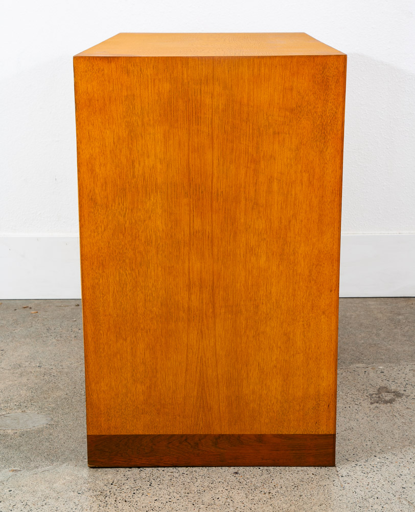 Mid Century Modern Cabinet Roll Up Tambour Door Wood 14 Drawers Storage Oak Vamo - Image 6