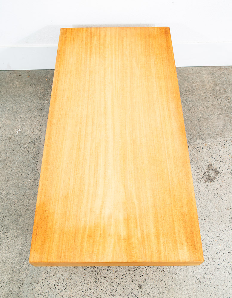 Mid Century Modern Coffee Table George Nelson Blonde Birch Vintage Surfboard - Image 11