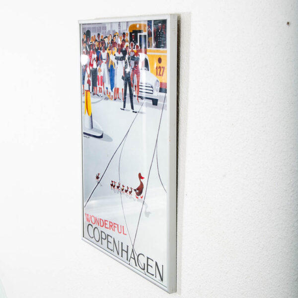 Mid Century Modern Art Wonderful Copenhagen City Framed Signed 59/260 Vintage Print - Image 6