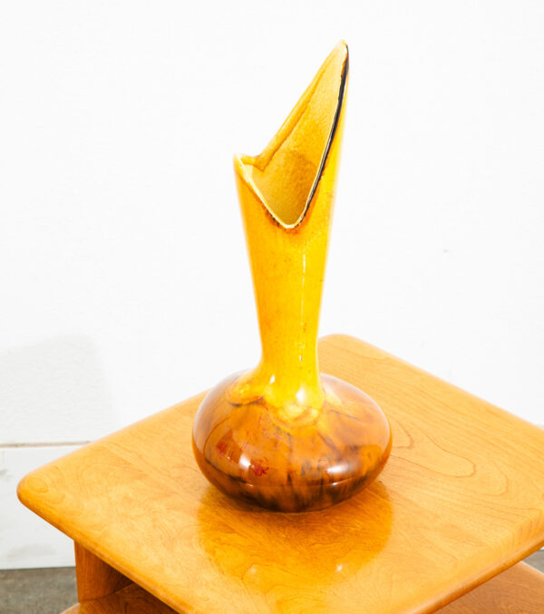 Mid Century Modern Vase Pot Royal Haeger Orange Yellow Brown Studio Ceramic 1752