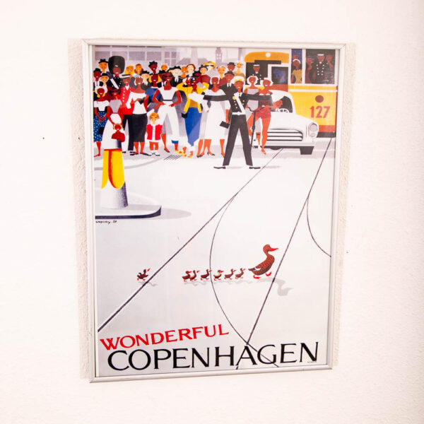 Mid Century Modern Art Wonderful Copenhagen City Framed Signed 59/260 Vintage Print - Image 8